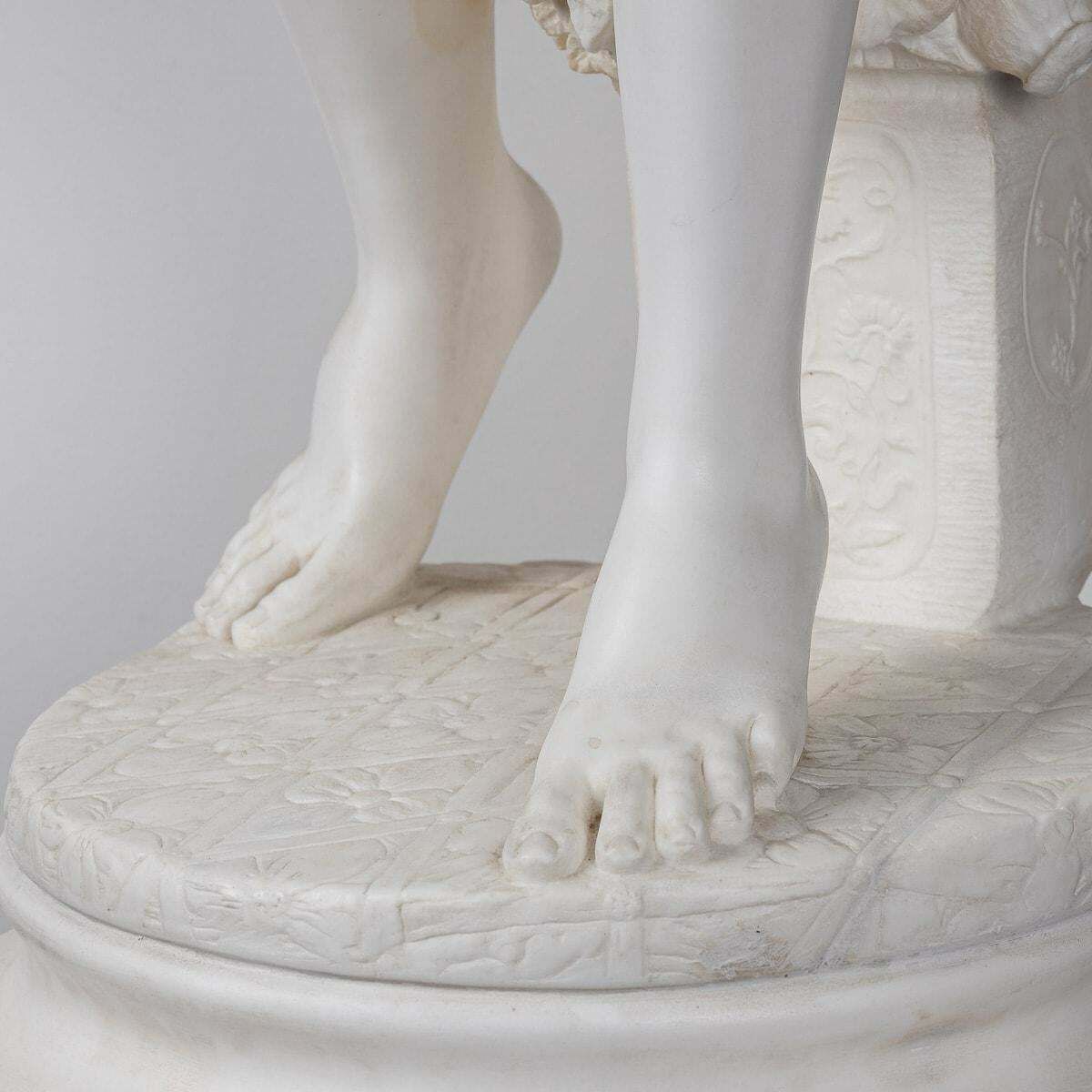 52795.0 19th Century Italian Marble Figure Of A Nude, Adolfo Cipriani (1880 1930) photo