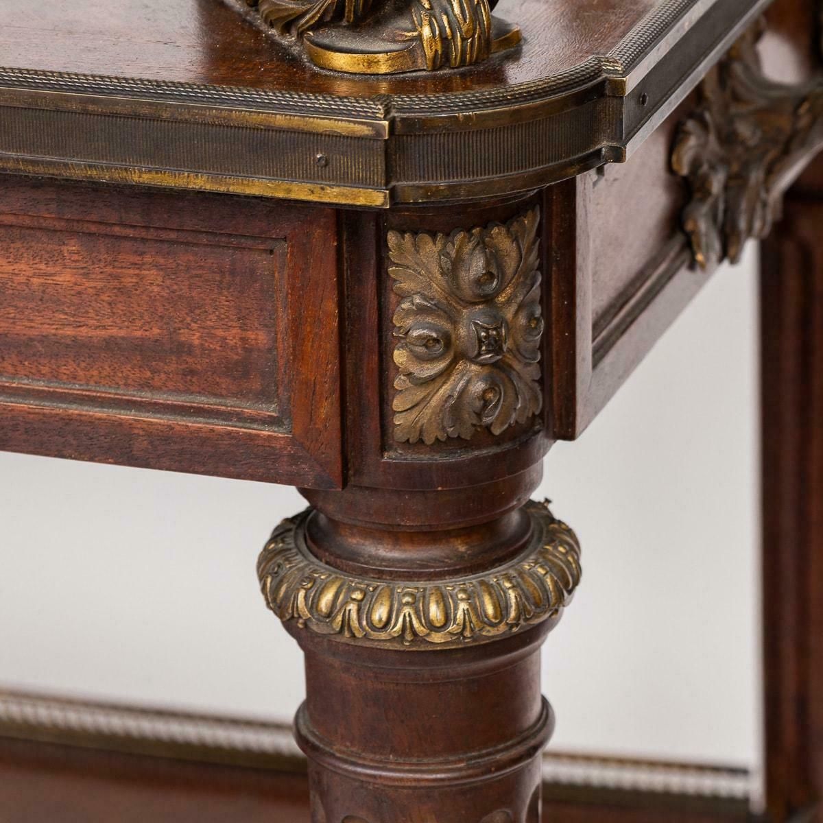 Furniture 19th Century French Louis XV Style Ormolu Mounted Tea Table & Tray C.1880 photo
