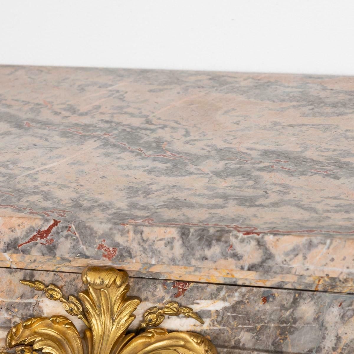 photo for sale Antique 19th Century French Ormolu Mounted Caravaggio Marble Fireplace C.1880