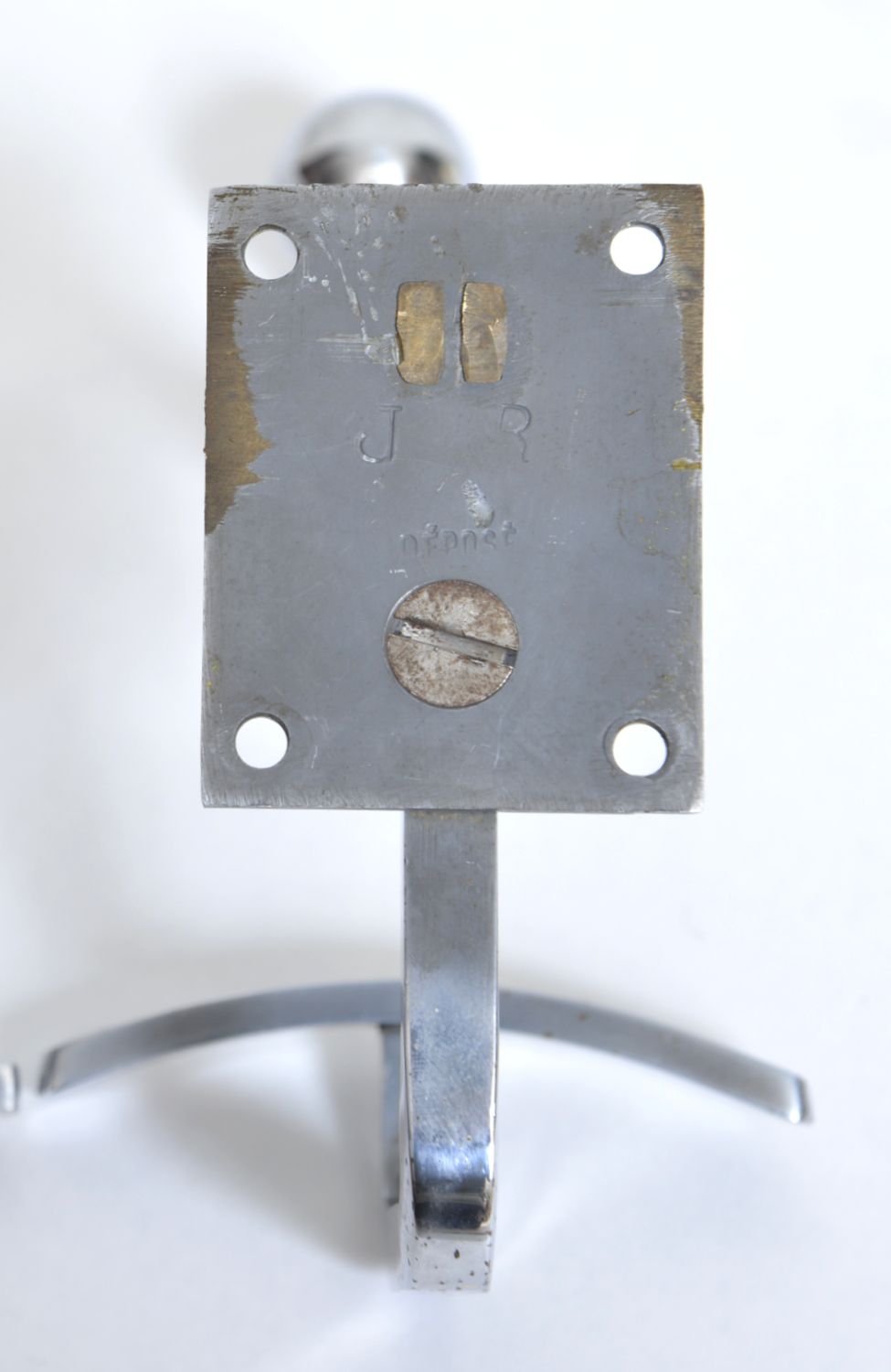 photo vinterior Rare Pair Chrome Steel Jean Royere Coat Hooks Racks Hangers Mid Century French 1950s Modernist