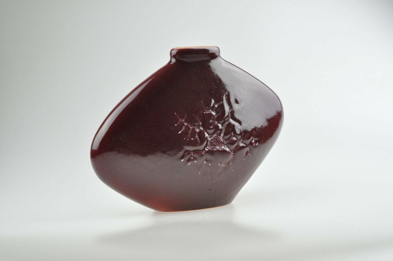 Jozef Franko Brown Ceramic Vase, Porcelain Vase, Pottery Vase, Retro Vase, Modernist Vase, Mid Century Vase, Ceramic Vase photo for sale