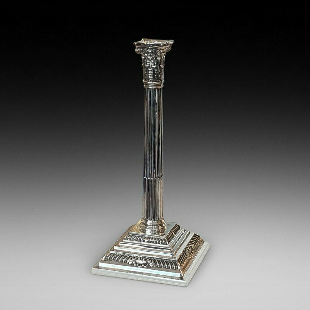 Victorian Neo Classical Silver Plated Candlestick
