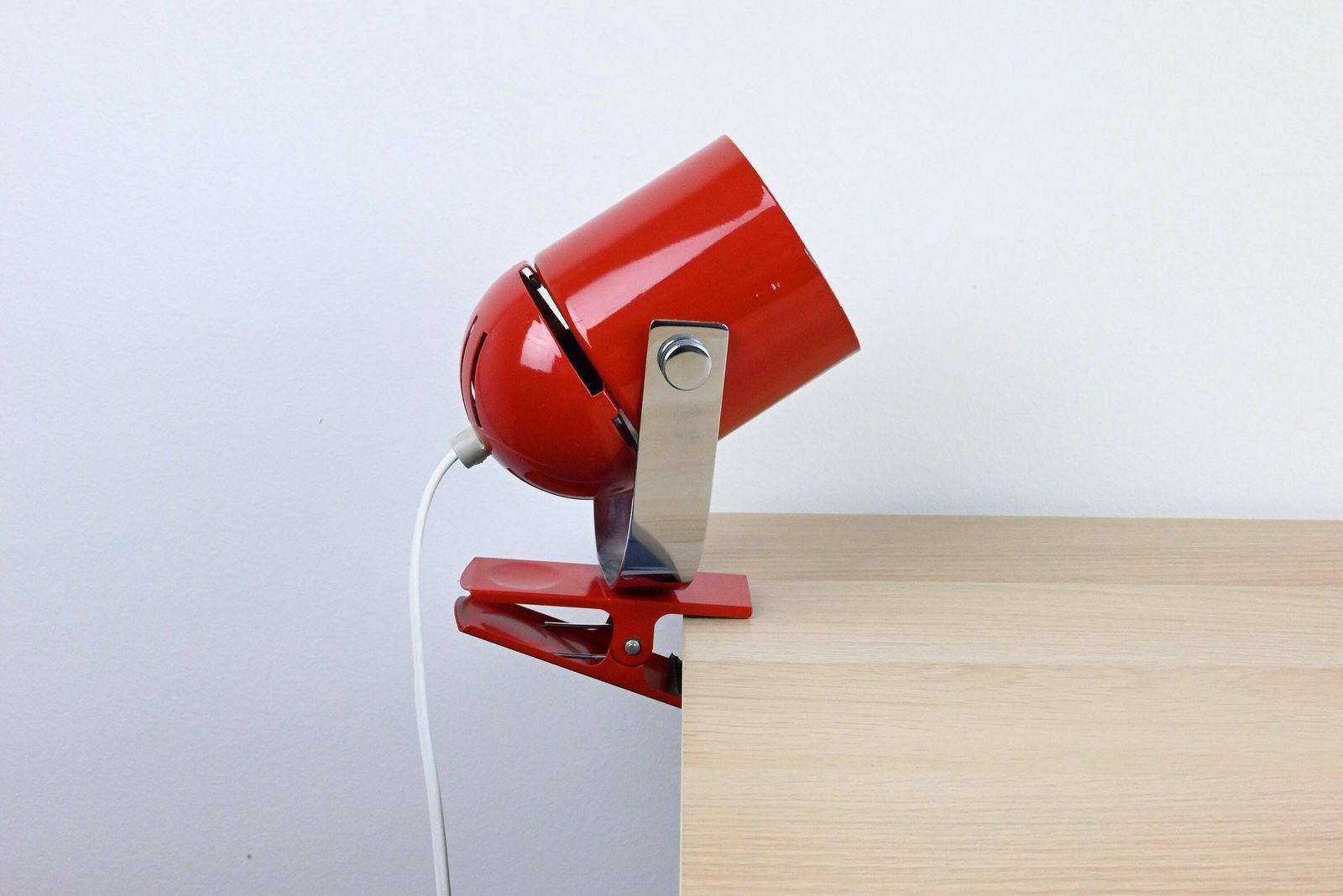 Mid Century Desk Lamp, Metal Lamp, Desk Metal Lamp, Table Lamp, Desk Lamp, Bedside Lamp, Mid Century Lamp, Red Lamp, Table Light photo Lighting