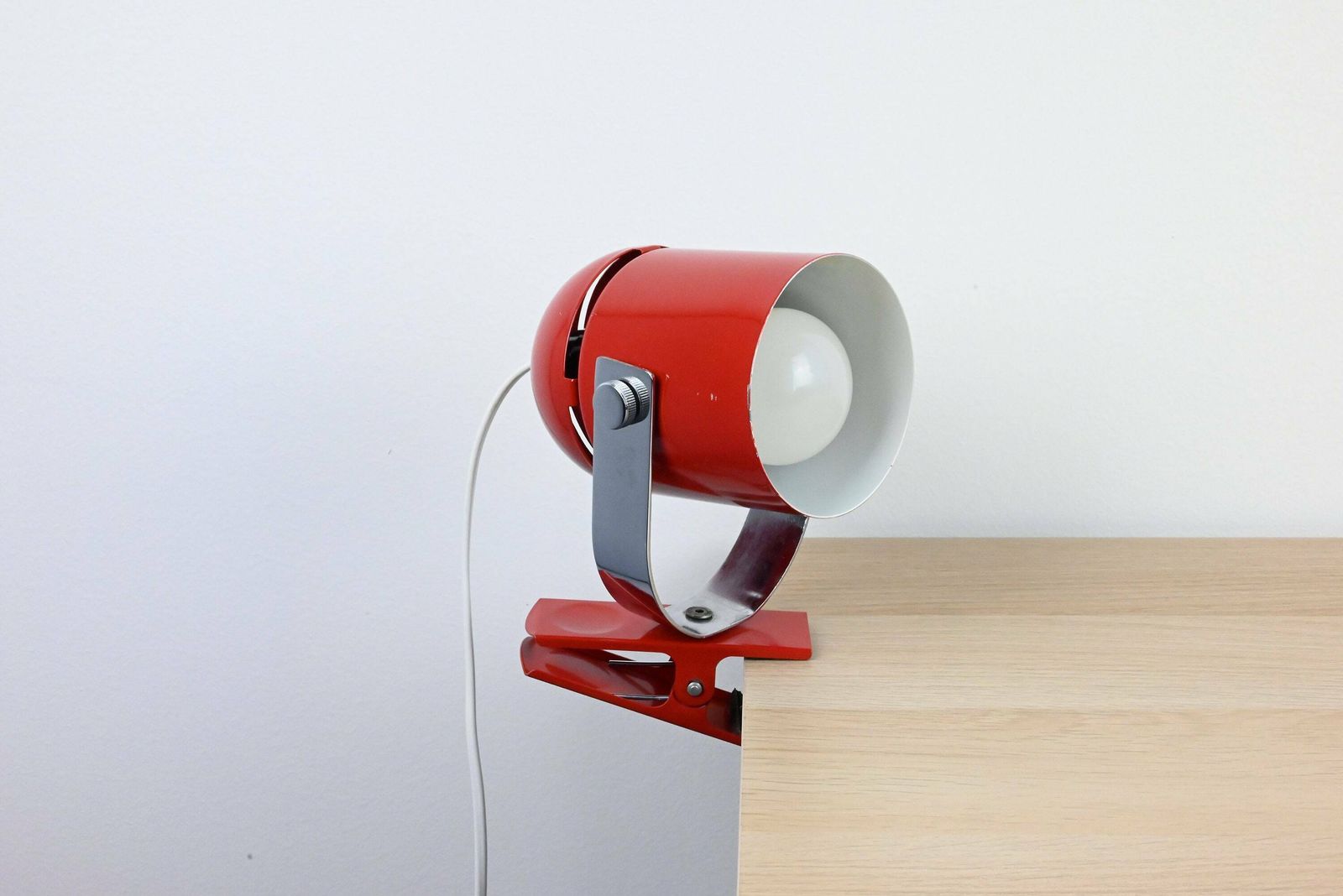 Mid Century Desk Lamp, Metal Lamp, Desk Metal Lamp, Table Lamp, Desk Lamp, Bedside Lamp, Mid Century Lamp, Red Lamp, Table Light photo 140.0