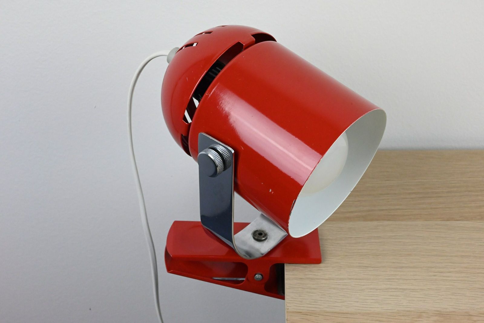 Mid Century Desk Lamp, Metal Lamp, Desk Metal Lamp, Table Lamp, Desk Lamp, Bedside Lamp, Mid Century Lamp, Red Lamp, Table Light photo buy