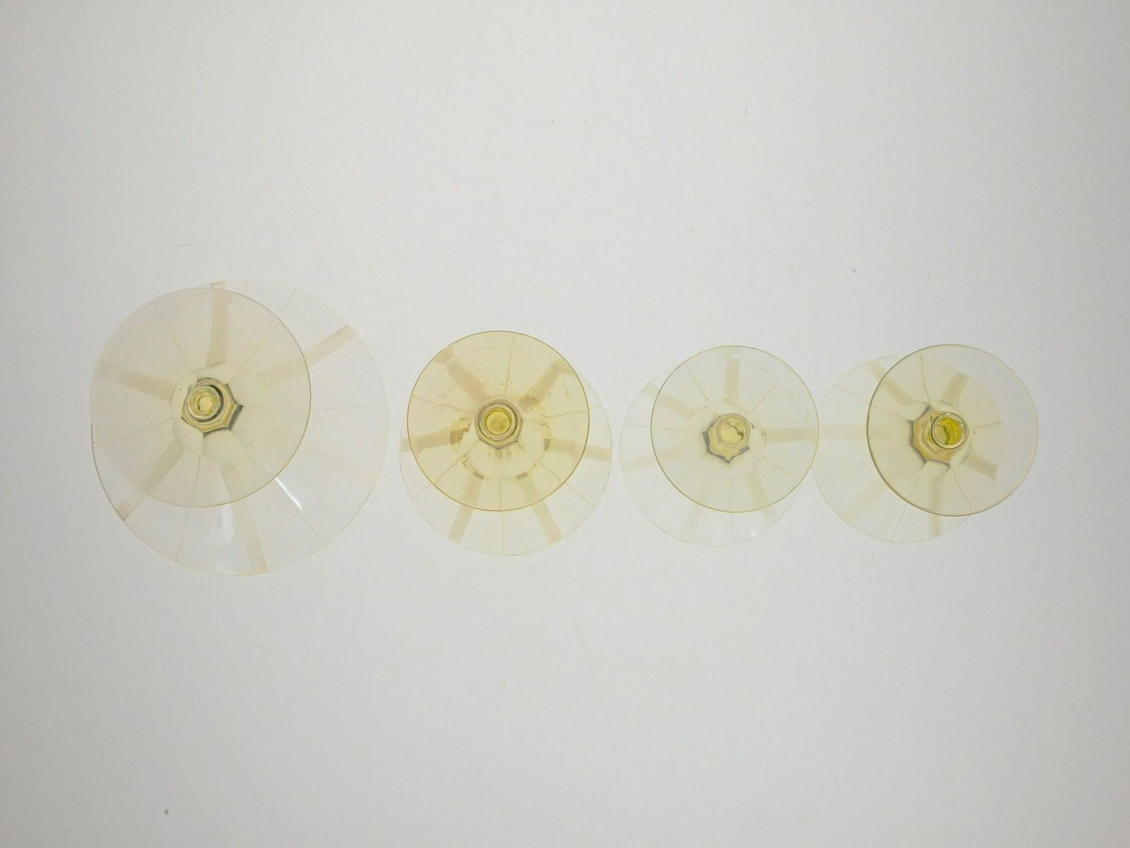 Antique Set Of Ten Yellow Art Deco Glassware, Liquer Glass Set, Art Deco Glass, Vintage Champagne Glasses, Vintage Glasses, Engraved Glasses photo Home Decor