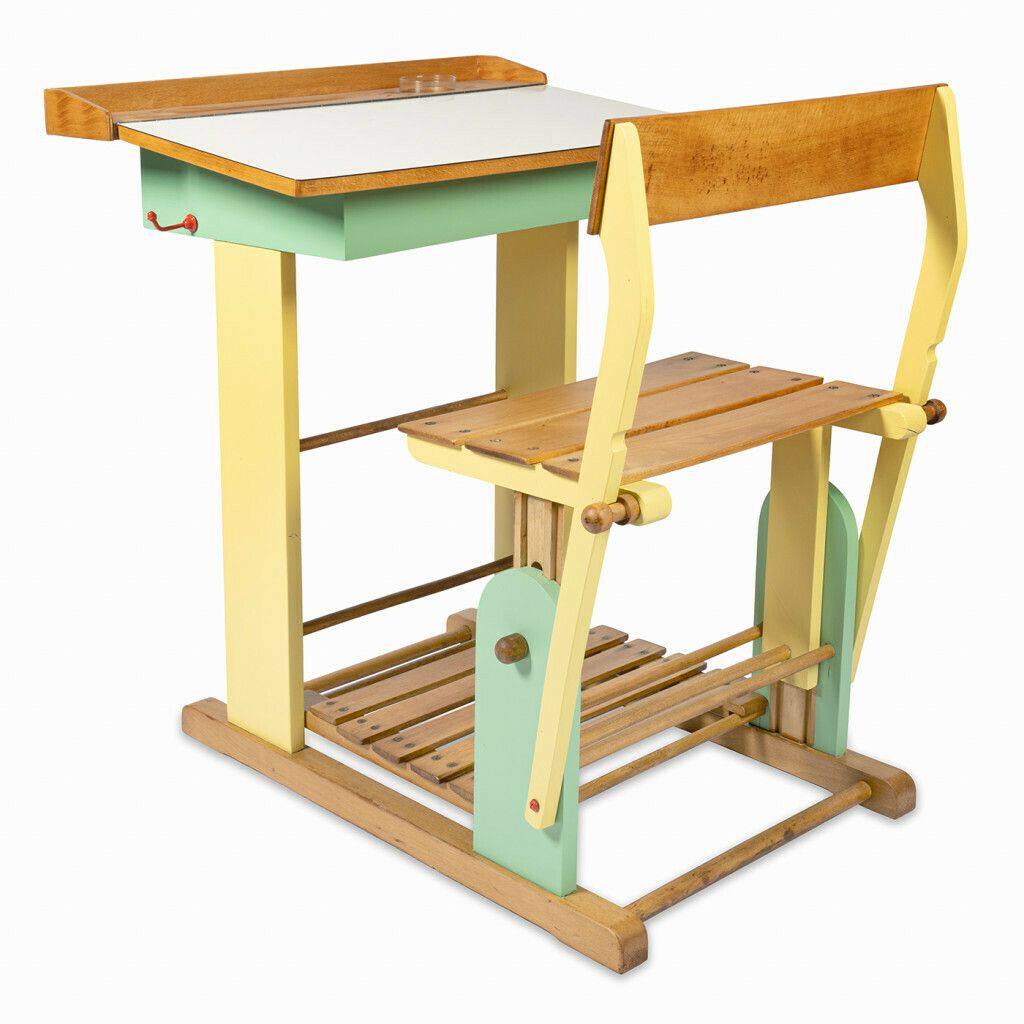 photo vinterior School Bench, 1950s, Vintage