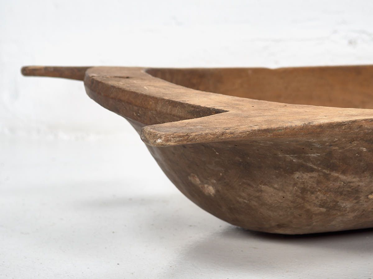 Antique Wooden Bowl For Centerpiece (C.1900) photo Home Decor