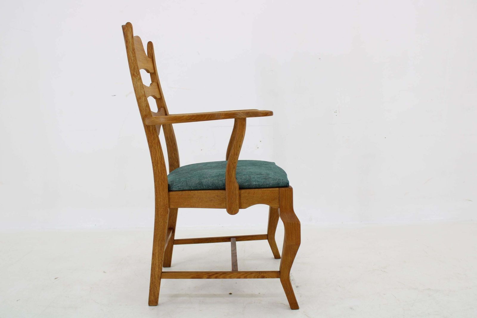 1960s Henning Kjærnulf Razorblade Armchair In Solid Oak For Eg Møbler, Denmark photo Furniture