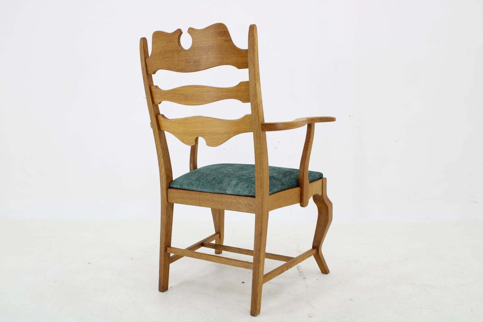 1960s Henning Kjærnulf Razorblade Armchair In Solid Oak For Eg Møbler, Denmark photo 994.0