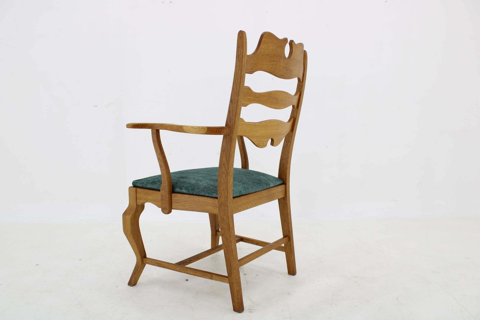 1960s Henning Kjærnulf Razorblade Armchair In Solid Oak For Eg Møbler, Denmark photo buy