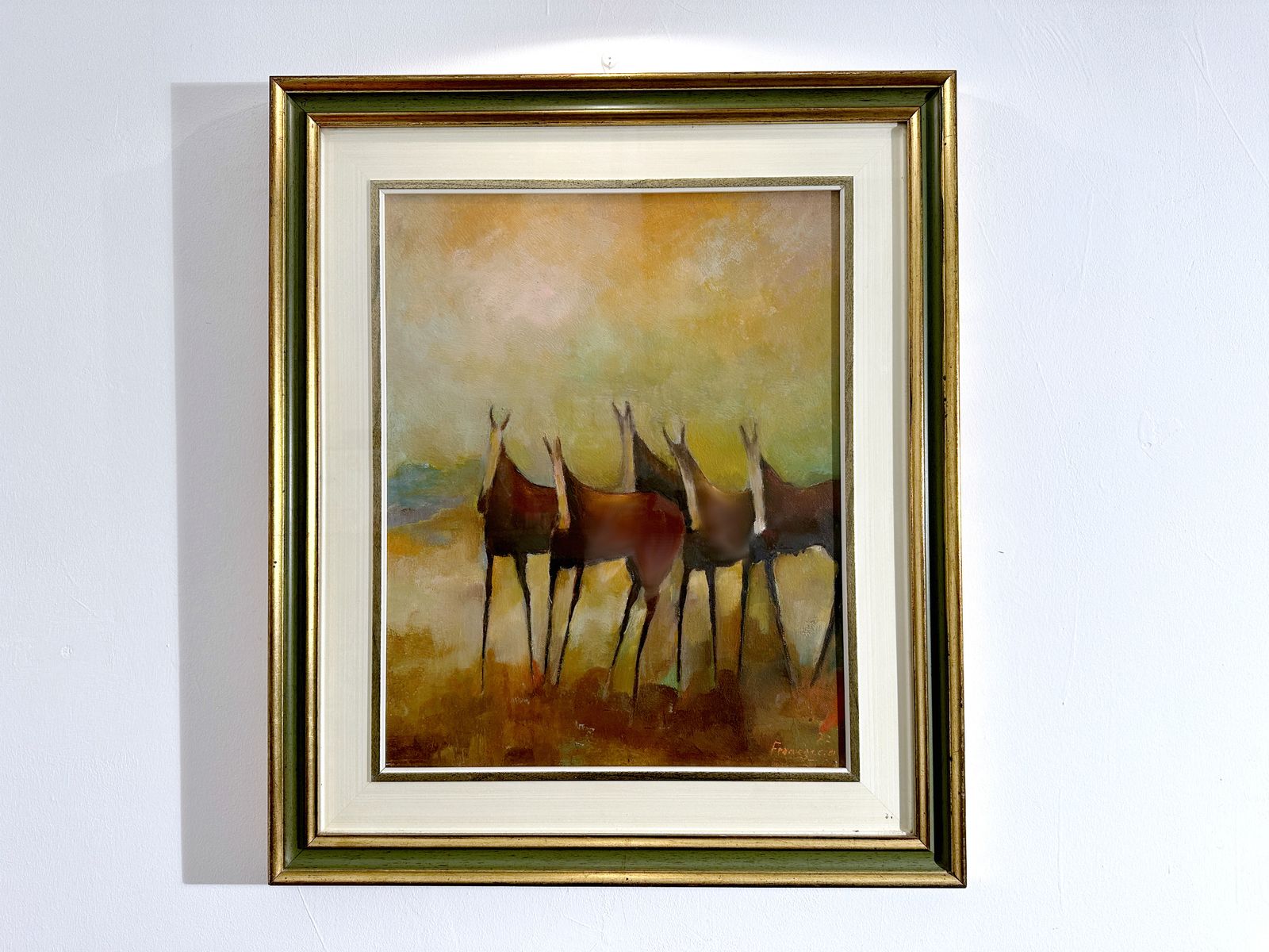 Oil On Canvas   Country Scene Signed Francaccio '77