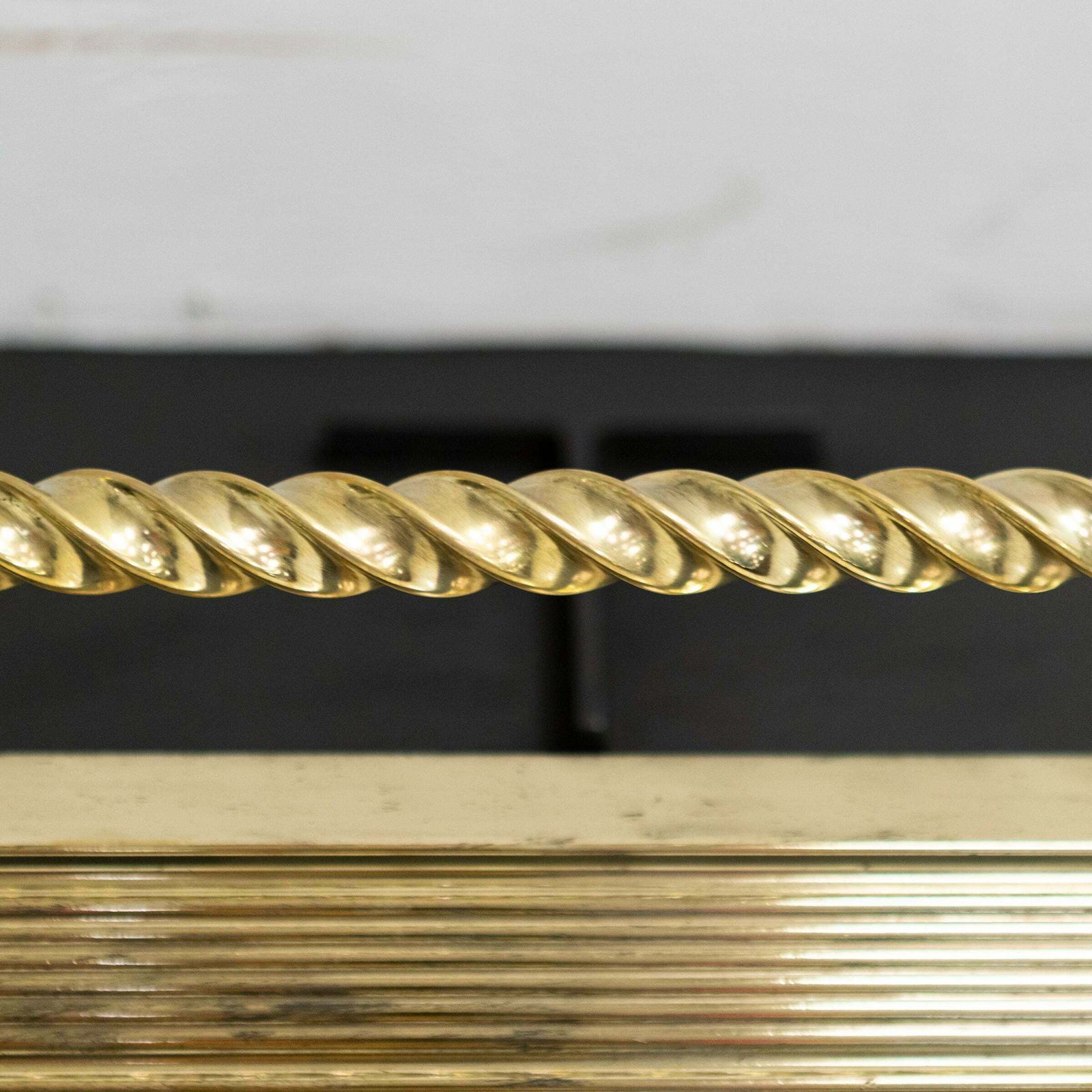 photo for sale Antique Victorian Brass Fireplace Fender