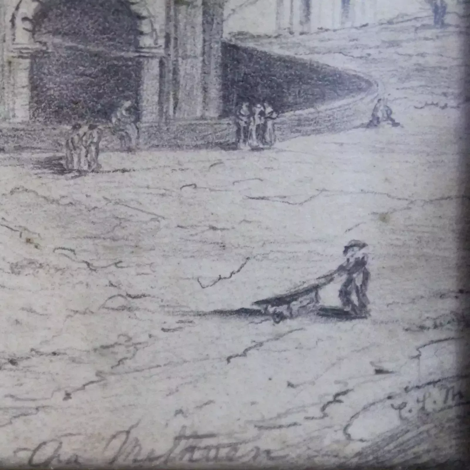 Pencil Sketch Of Foro Romano, Rome photo for sale
