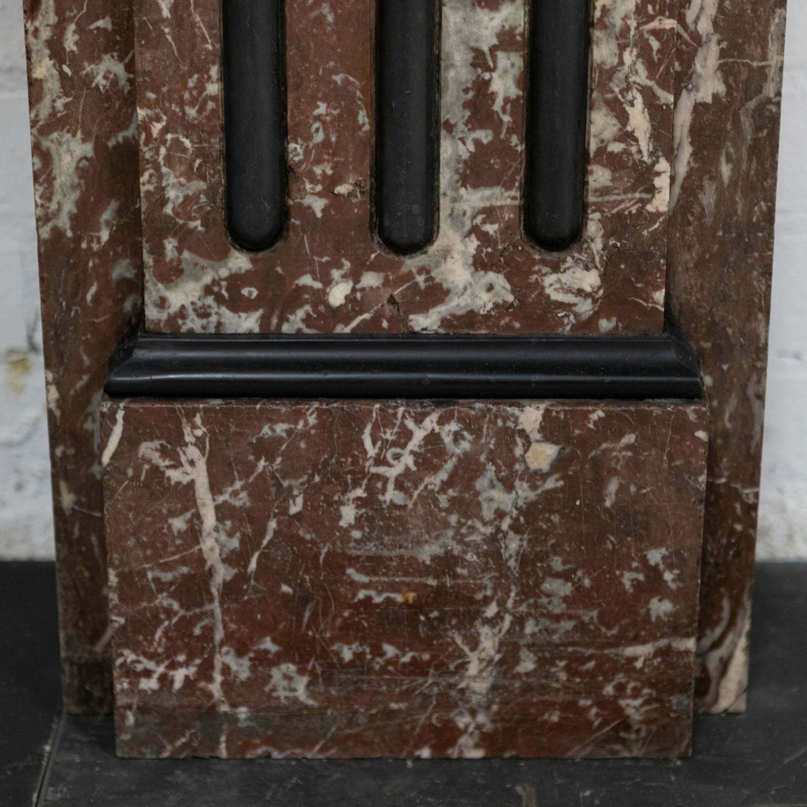 photo for sale Large Antique Rouge Royal Red Marble Fireplace Surround