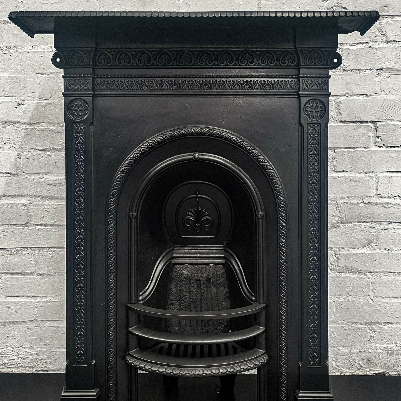 Antique Victorian Cast Iron Combination Fireplace photo buy