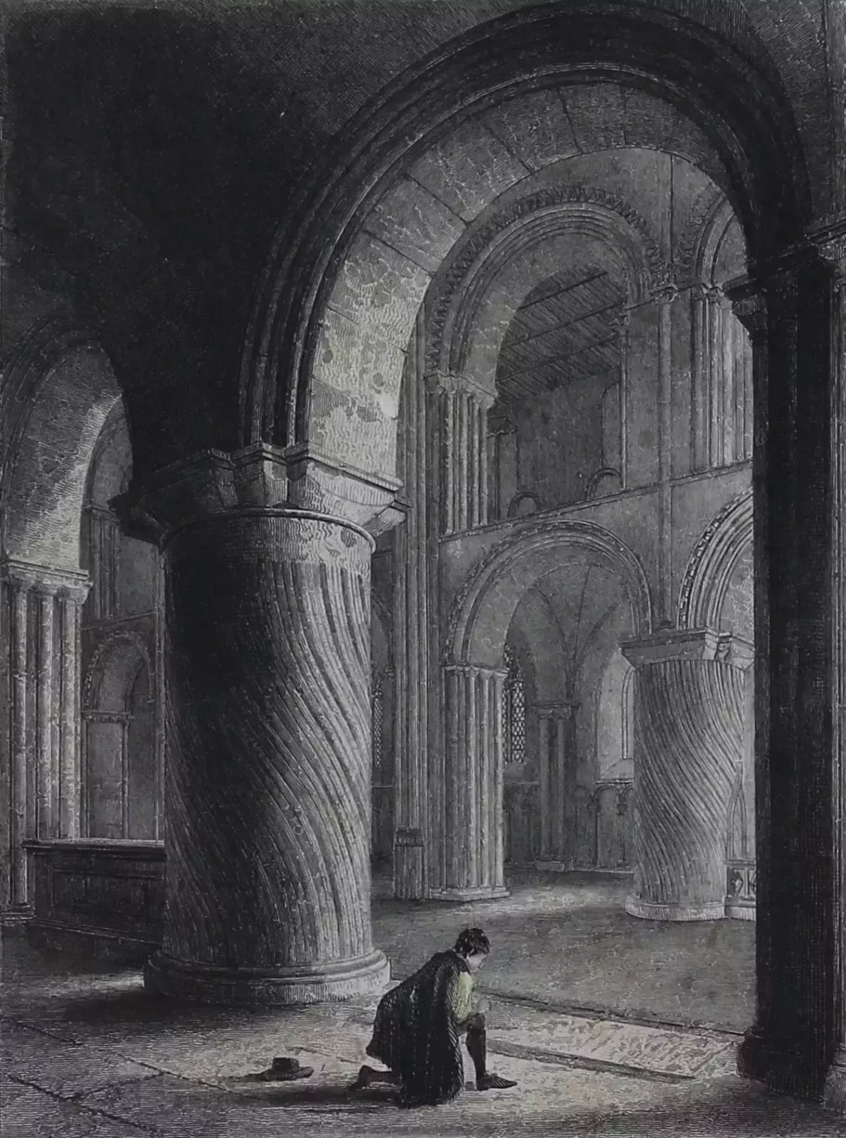 Set Of 3 Engravings/Print Of Norwich Cathedral photo buy