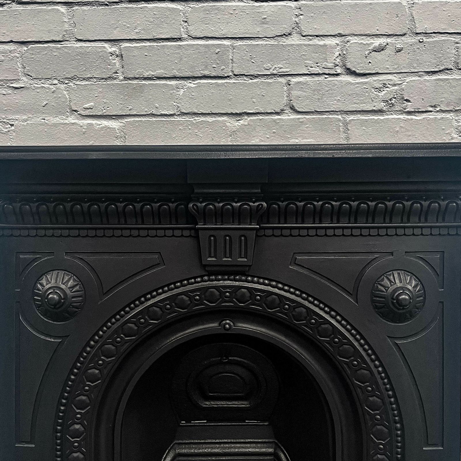 Antique Victorian Combination Cast Iron Fireplace photo for sale
