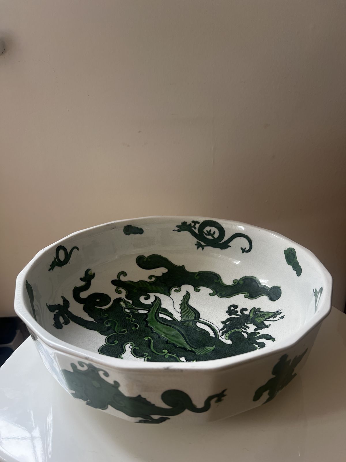 photo furniture Antique Masons Ironstone Hydra Jug And Bowl Set In ‘Chinese Dragon’ Design
