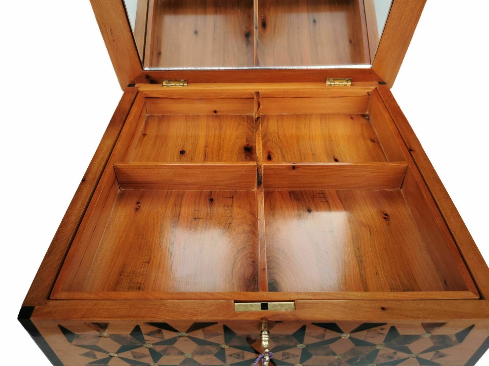 Luxurious Large Inlaid Jewellery Box.Thuya Burl, Mother Pearl And Ebony photo 755.0