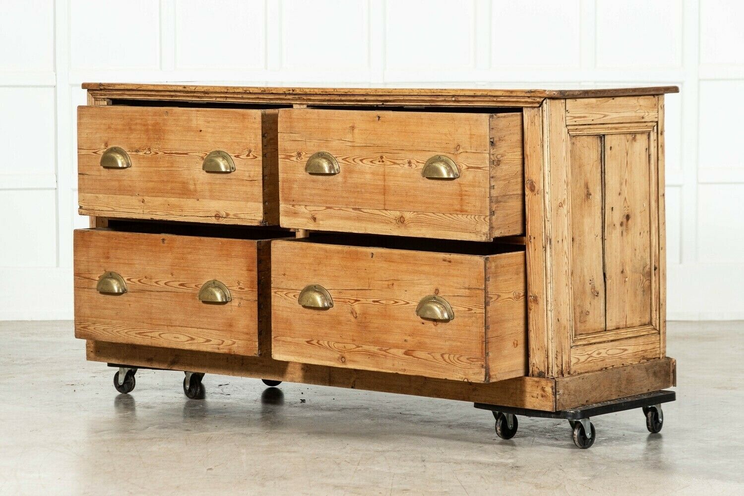 Large 19thc English Pine Counter Drawers photo buy