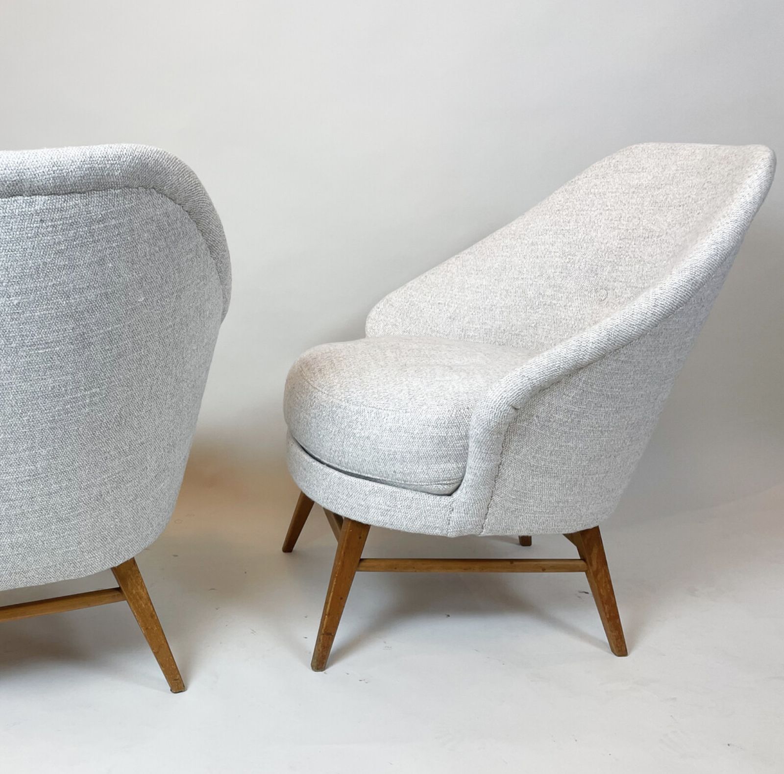 Mid Century Modern Pair Of Armchairs, Austro Hungarian, 1960s – New Upholstery photo Furniture