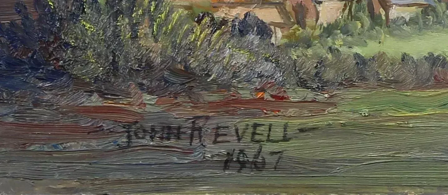 Oil On Board By John Revell. Bunkers Farm Near Leverstock Green photo furniture