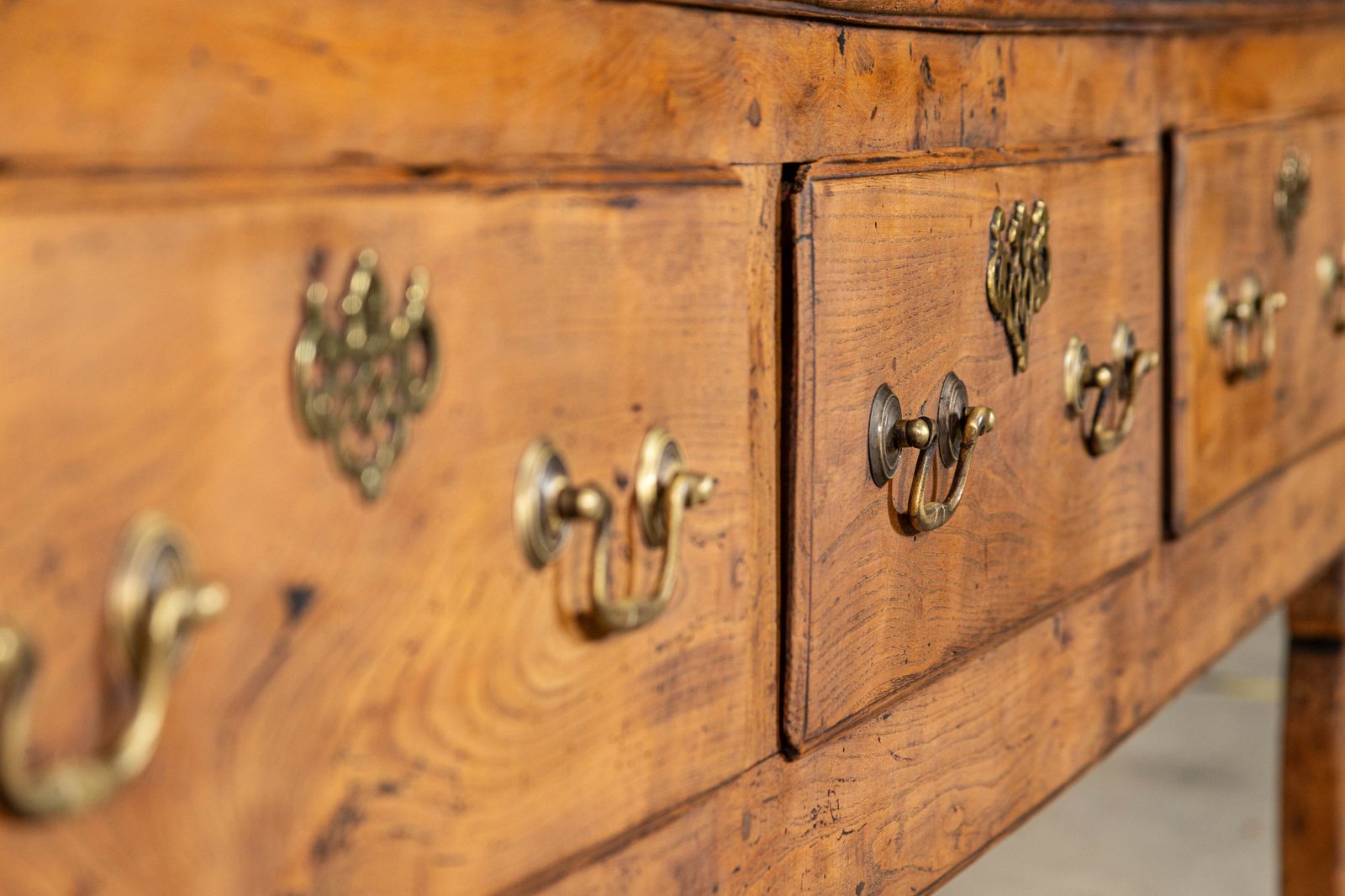 photo for sale Large English 18thc Vernacular Elm Dresser Base