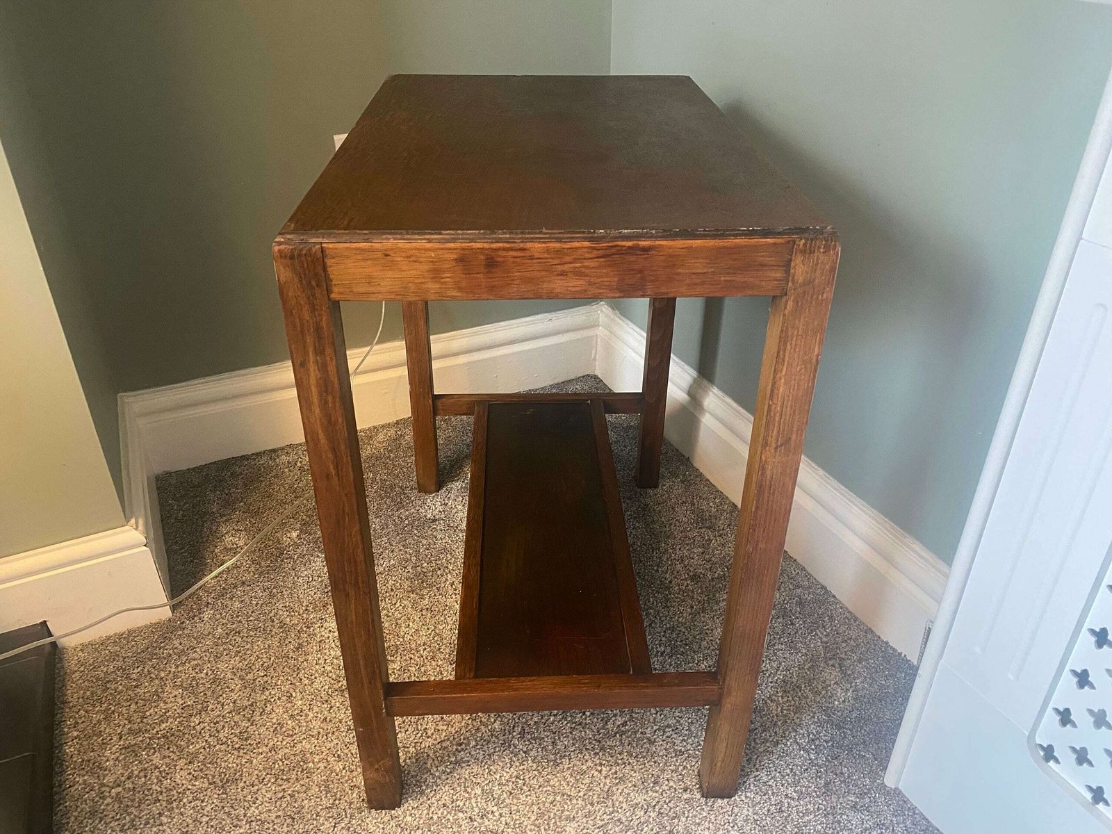 Vintage Two Tier Side Table Antique Console Table photo vintage