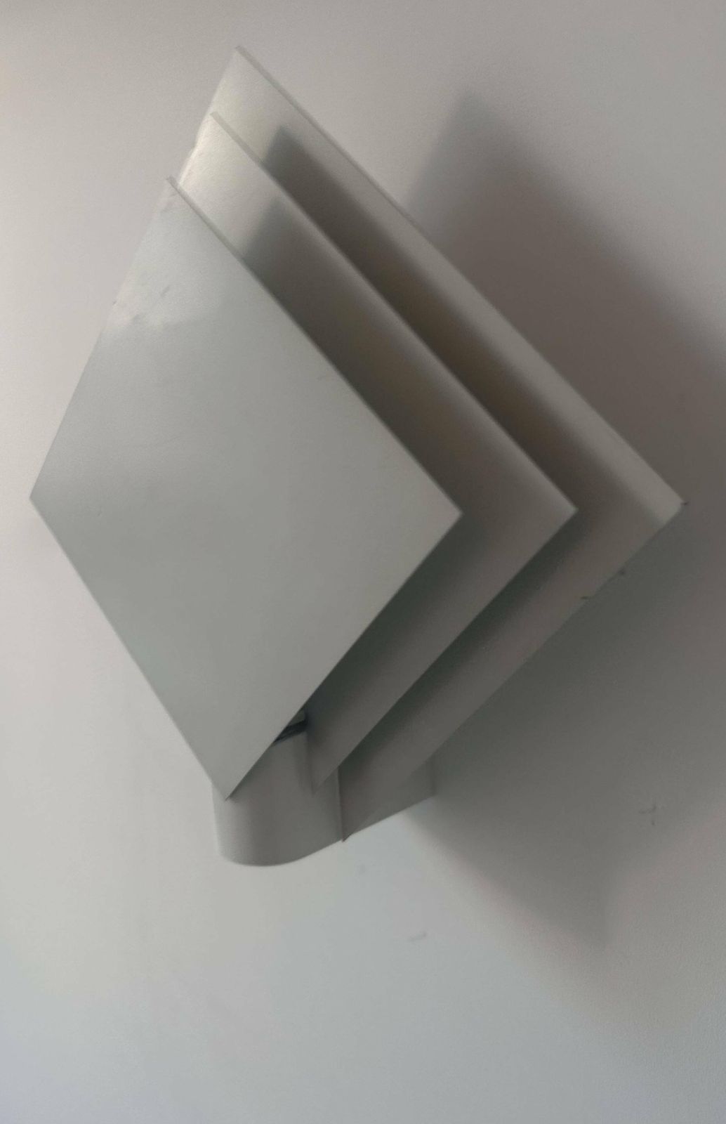 410.0 Pair Of Vintage Wall Lights, White Lacquered Metal, Netherlands 1970s photo