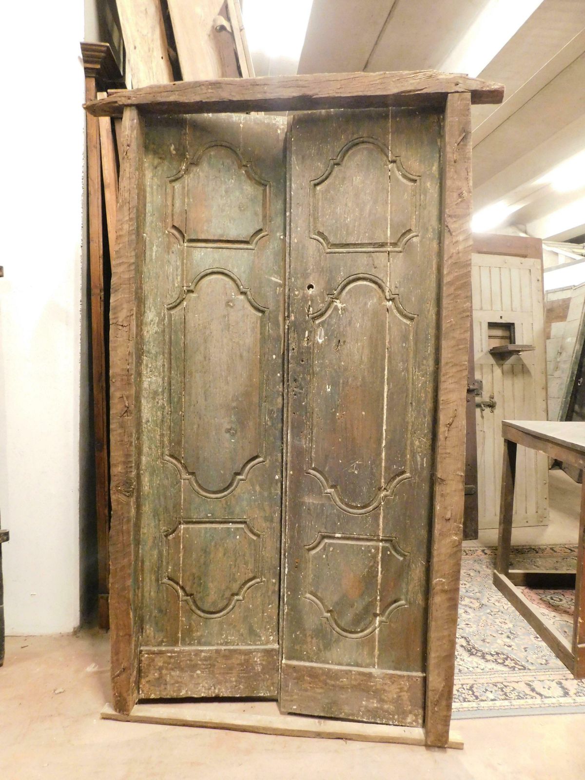 Double Entrance Door With Frame, Italy photo for sale