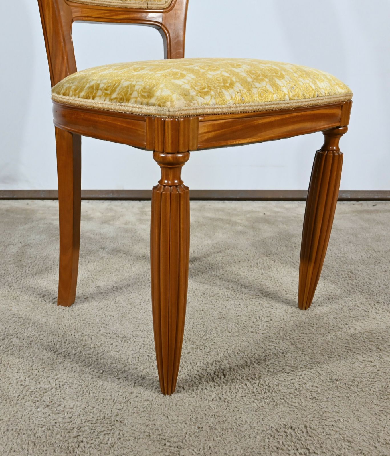 920.0 Pair Of Blond Mahogany Chairs, Art Deco – 1940 photo