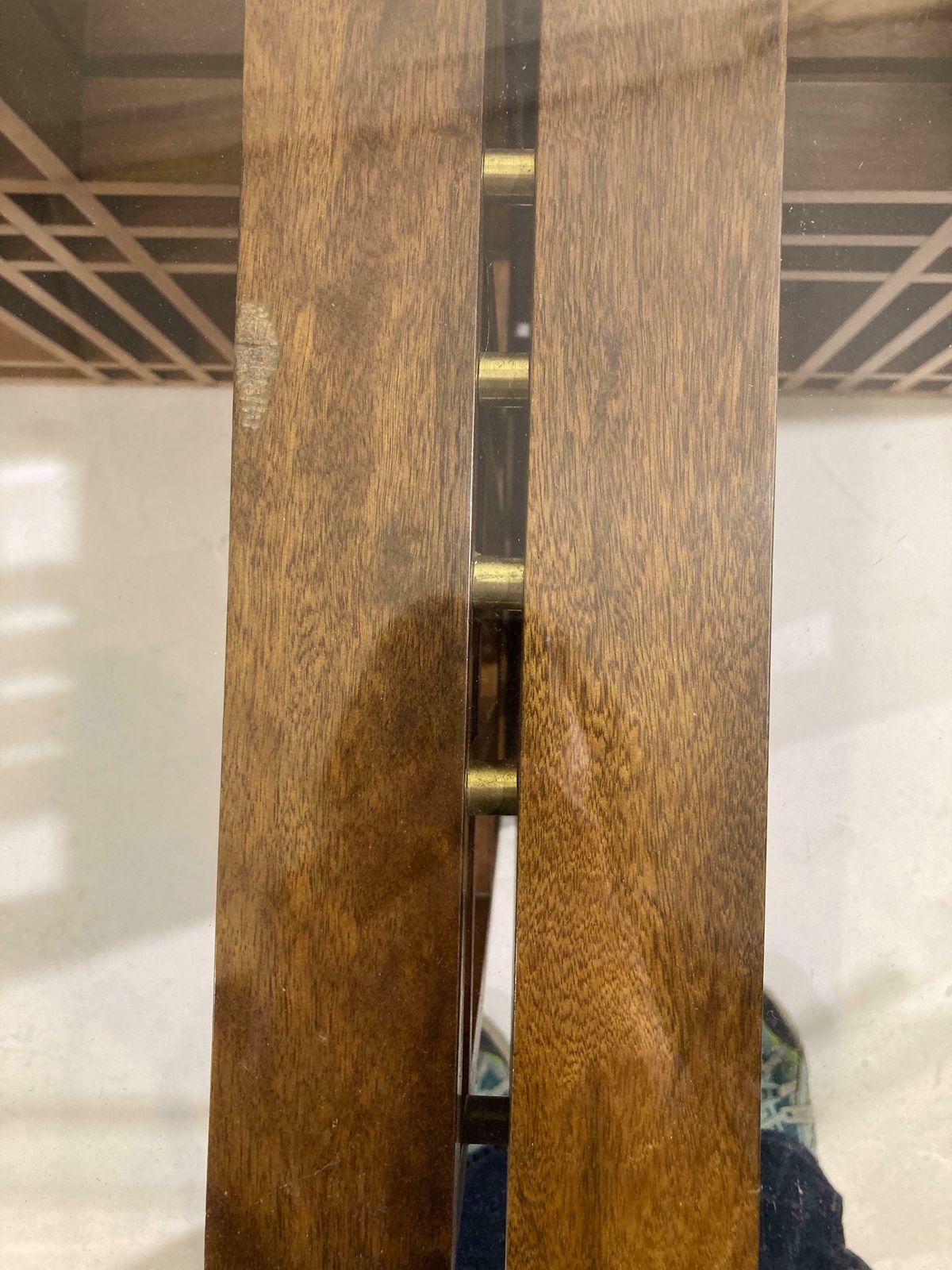 Mid Century Modern Italian Dining Table, Wood And Glass, 1960s photo furniture