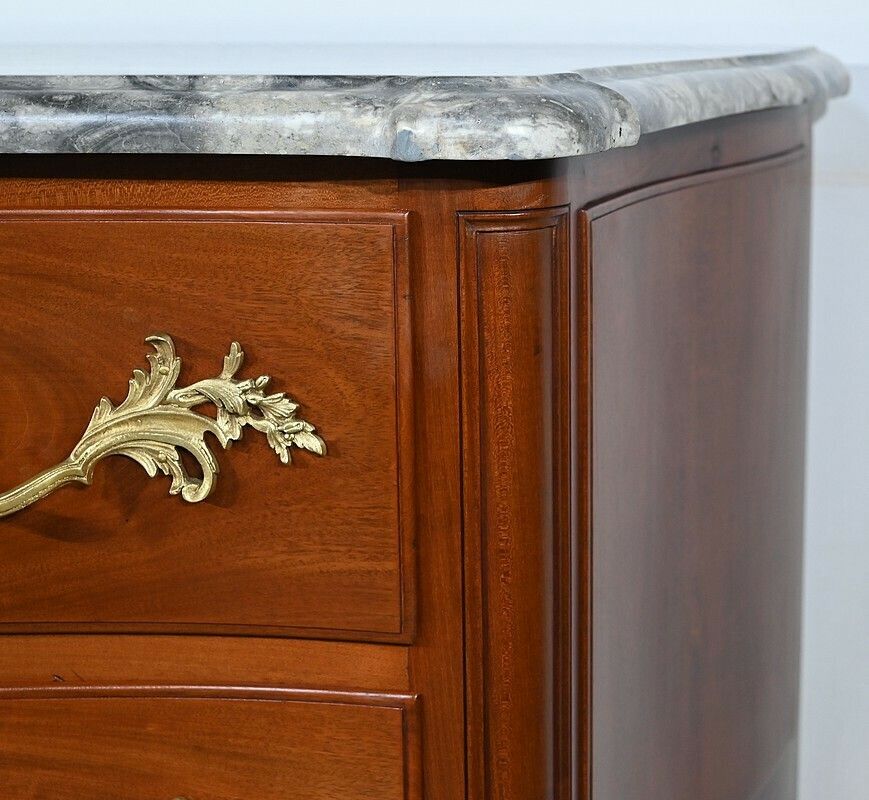 photo furniture Sauteuse Commode In Solid Mahogany, Louis XV Style – Late 19th Century