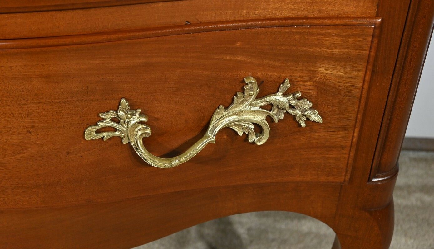 photo vinterior Sauteuse Commode In Solid Mahogany, Louis XV Style – Late 19th Century