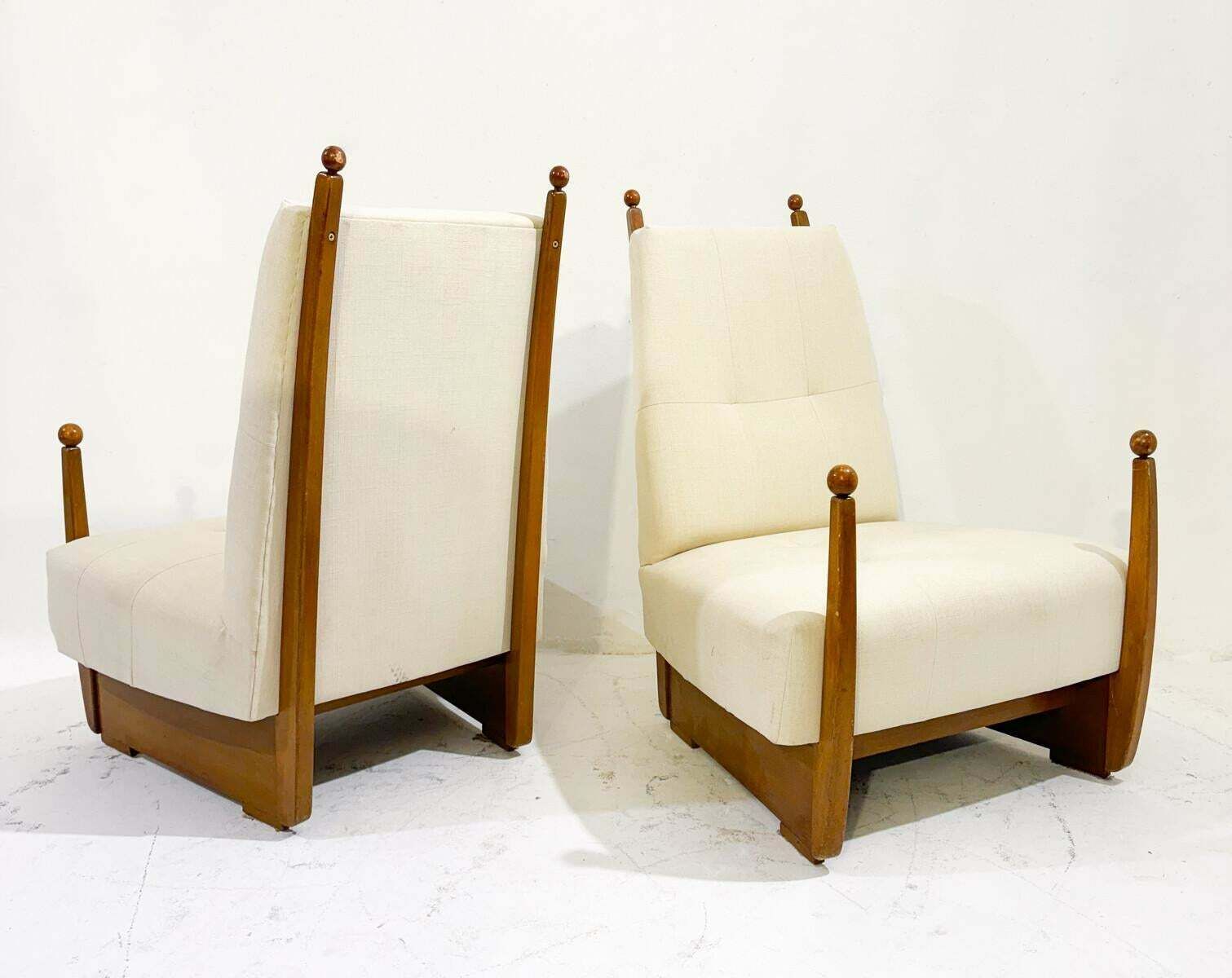 Mid Century Modern Pair Of Hungarian Armchair, 1960s  New Upholstery photo buy