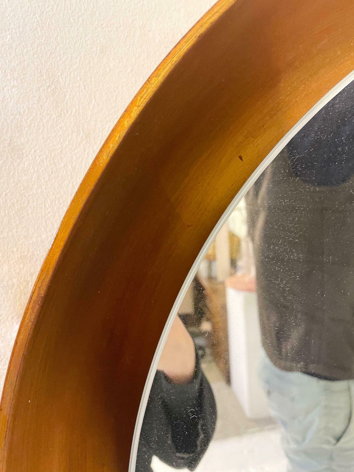 Mid Century Modern Gold Mirror, Wood, Italy, 1960s photo vinterior