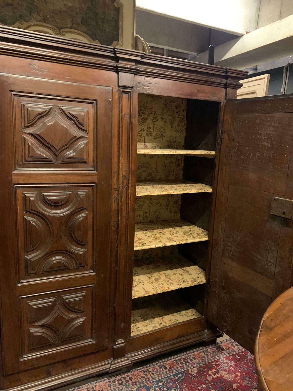 Two Door Wardrobe Armoires In Carved Walnut Wood, Italy photo Furniture