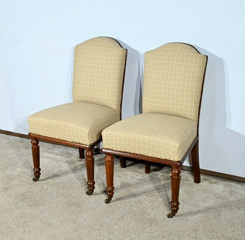 Pair Of Cuban Mahogany Chairs, Restoration Period – Early 19th Century photo for sale