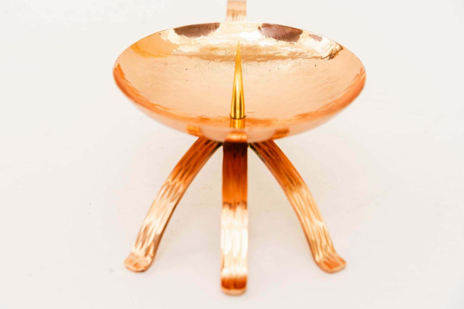 Portable Copper Candle Holder For Wine Cellars Vienna Around 1950s photo Home Decor