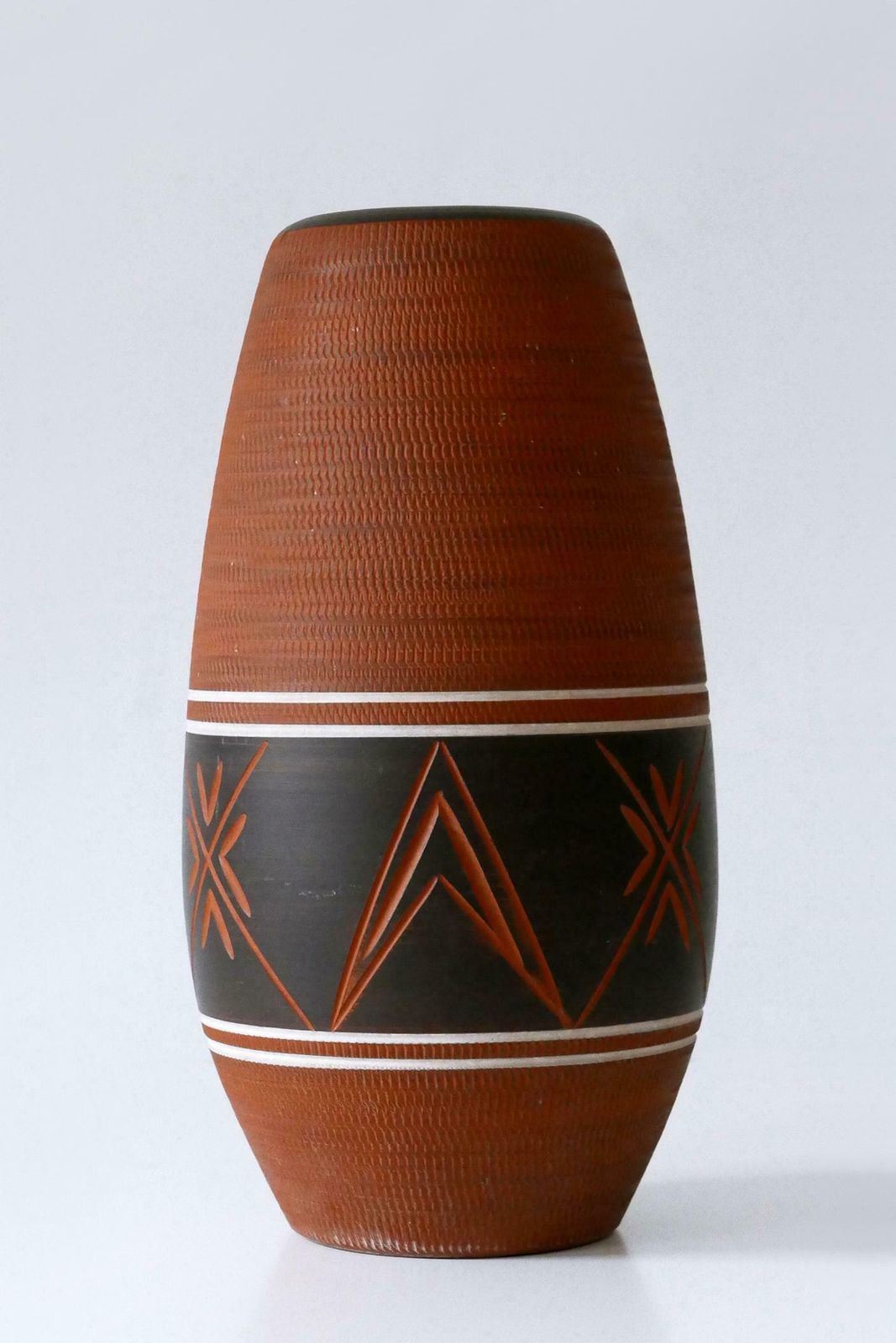 Rare, Large And Elegant Mid Century Modern Ceramic Floor Vase Germany 1960s photo vintage