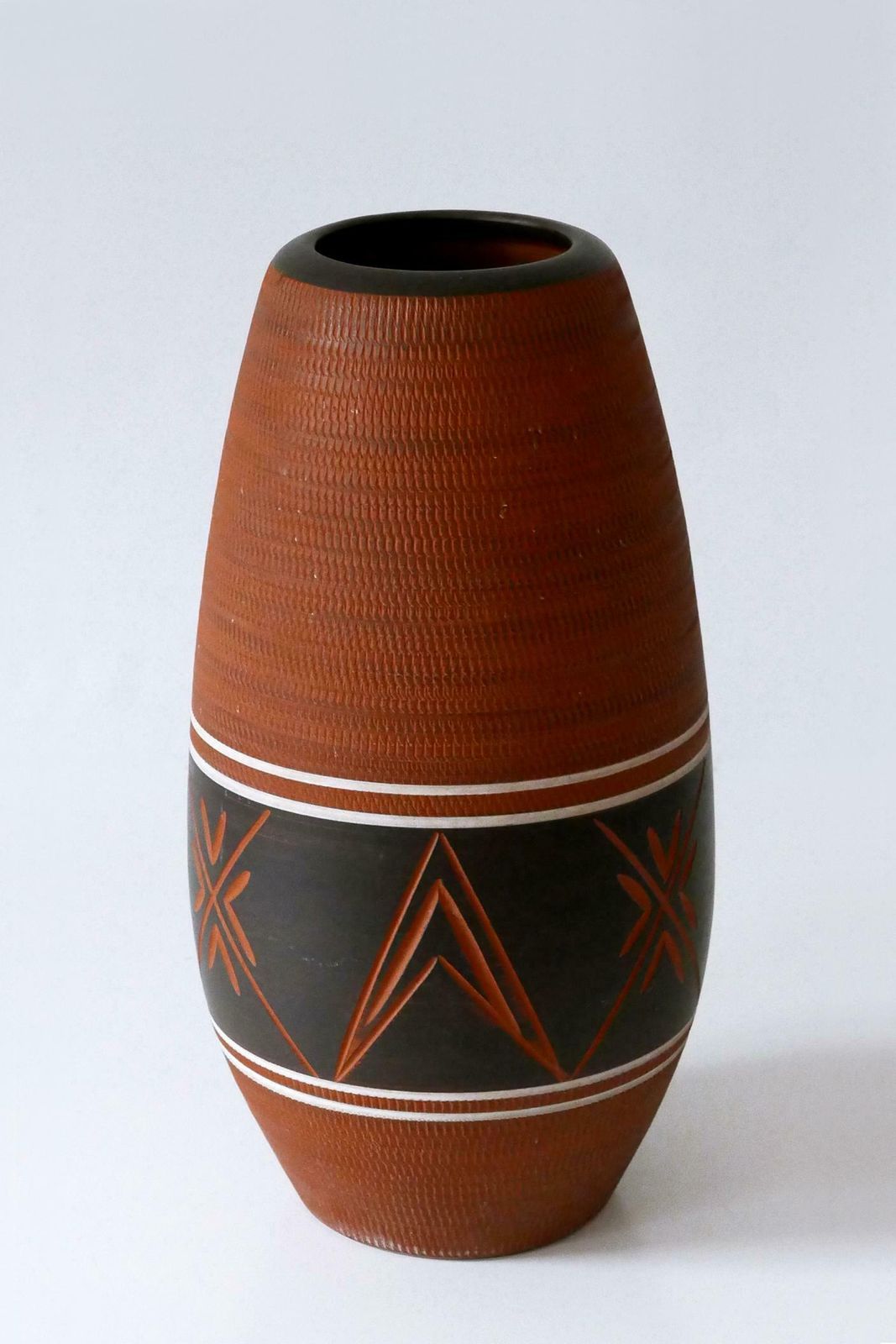 1569.0 Rare, Large And Elegant Mid Century Modern Ceramic Floor Vase Germany 1960s photo