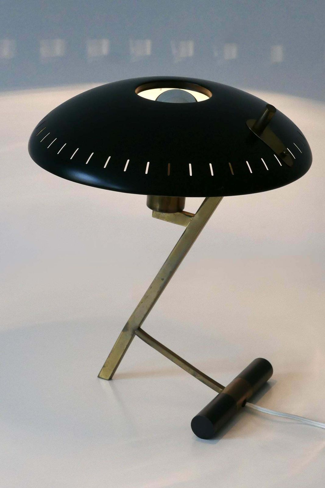 Lighting Elegant Mid Century "Decora" Or Z Table Lamp By Louis Kalff For Philips 1950s photo