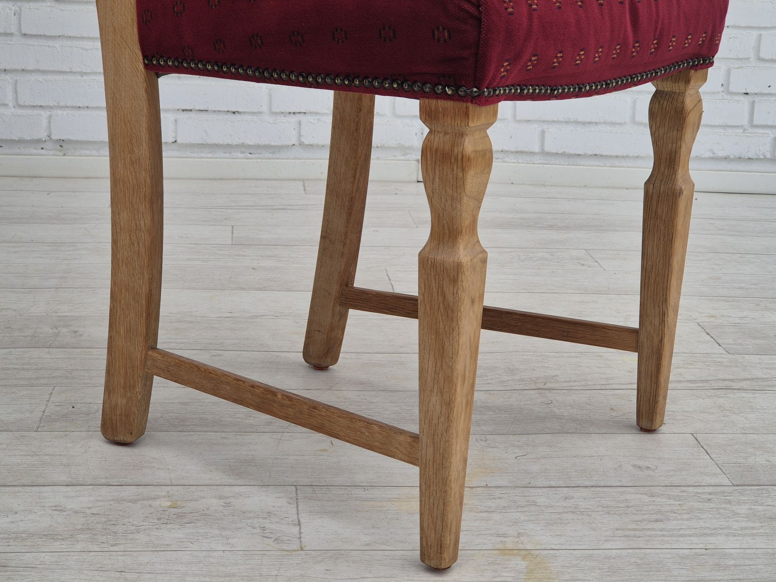 Jaren 1970 – Set Van 6 Deense Eetkamerstoelen, Zeer Goede Staat, Eikenhout. photo vinterior