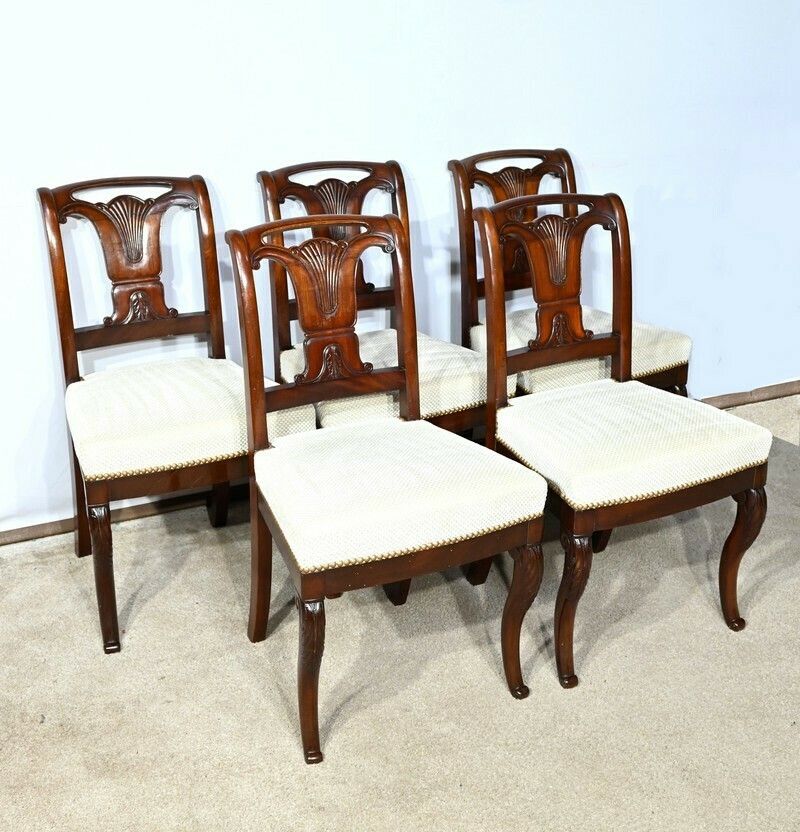 Suite Of 5 Cuban Mahogany Chairs, Restoration Period – Early 19th Century photo furniture