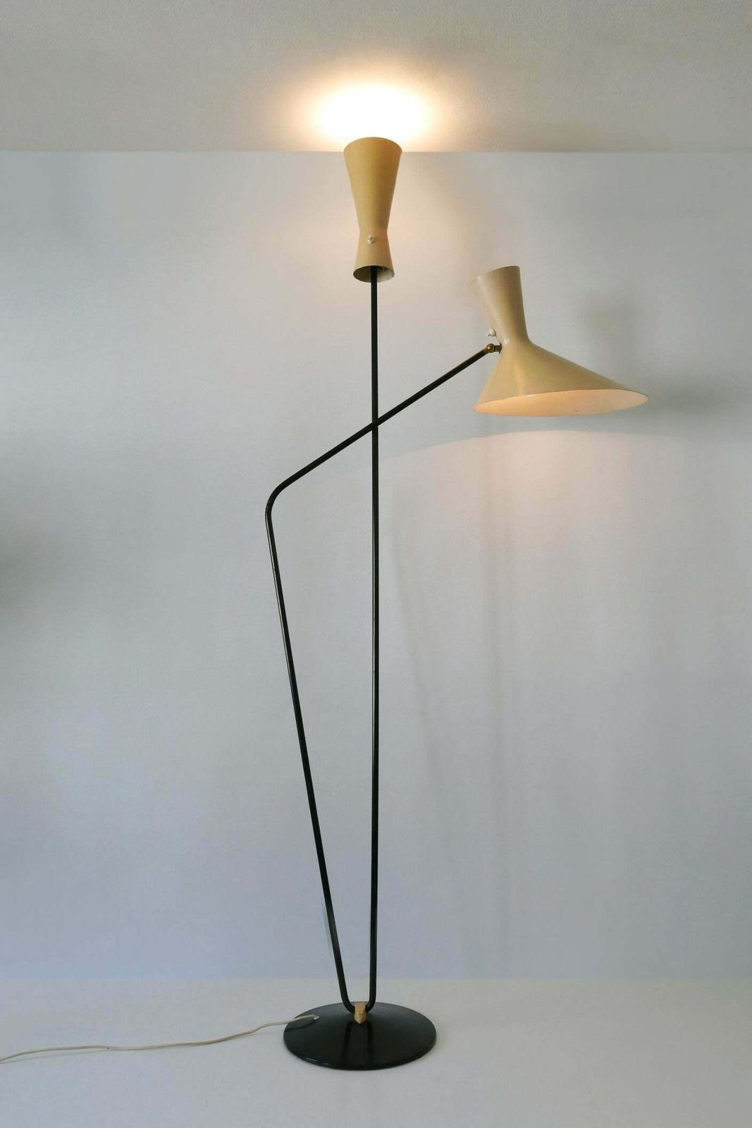 Rare Iconic Mid Century Modern Floor Lamp By Prof. Carl Moor For Bag Turgi 1950s photo vinterior