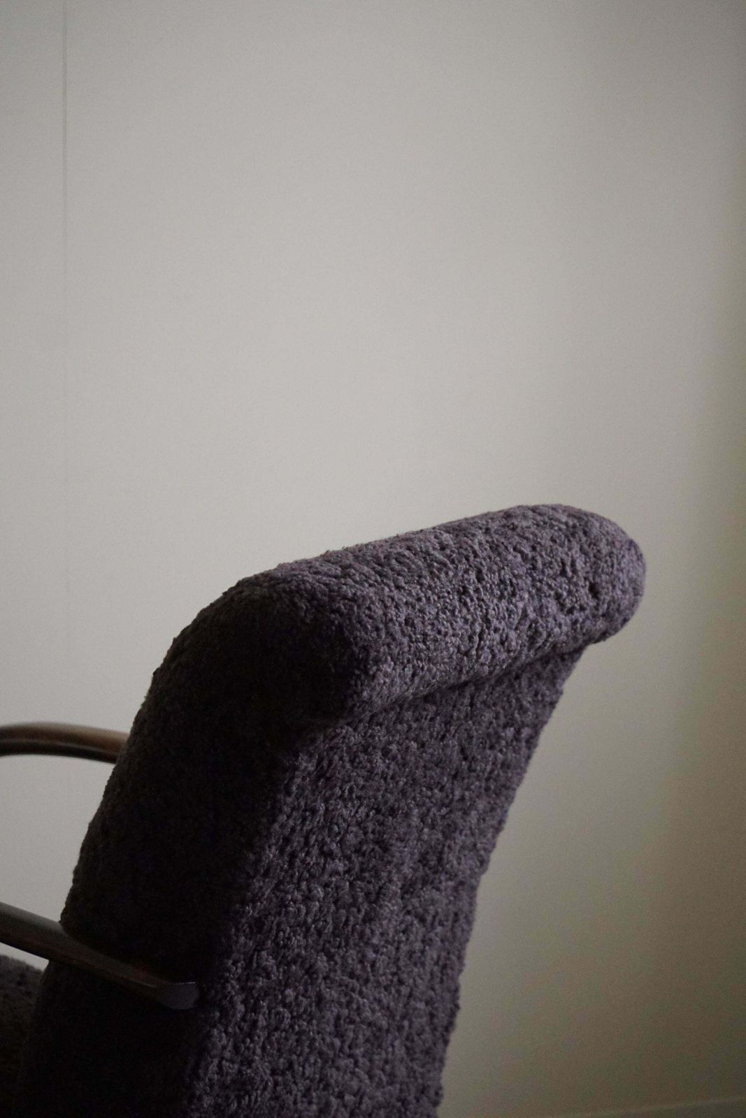 photo buy A Pair Of Danish Mid Century Modern Lounge Chairs In Beech & Lambswool, 1940s