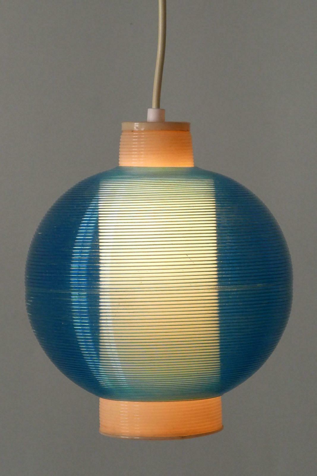 photo for sale Rare Mid Century Modern Rotaflex Pendant Lamp By Yasha Heifetz USA 1960s