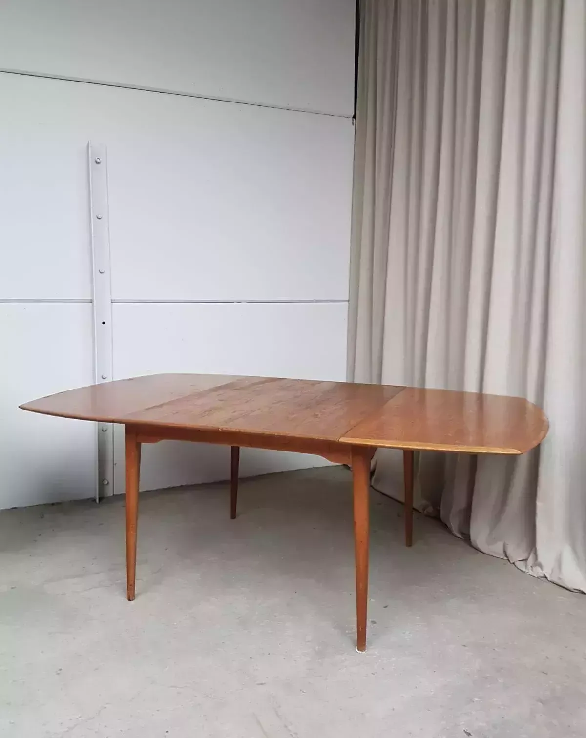Vtg Mid Century Oak Norwegian Extending Dining Table Danish By Gustav Bahus R433 photo vintage