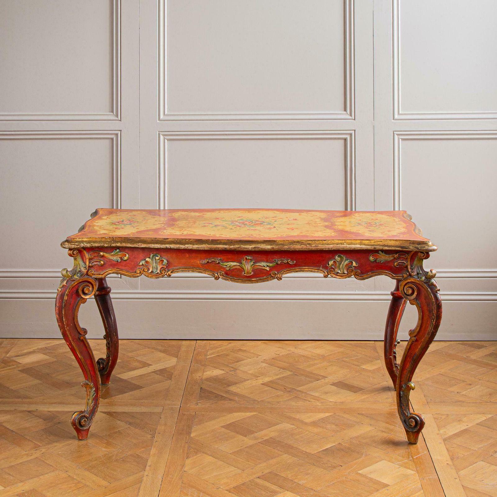 19th Century Italian Rococo Table Painted In The Venetian Style photo for sale